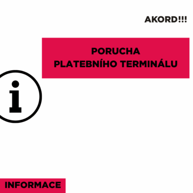 Porucha platebního terminálu